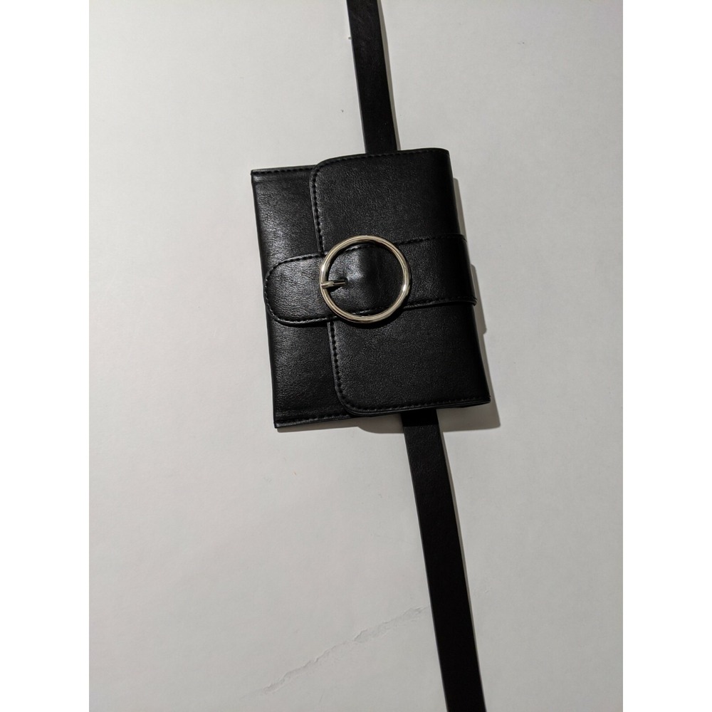 Time and Tru Ladies Black Belt with Pouch Wallet Purse Size L - Picture 2 of 5